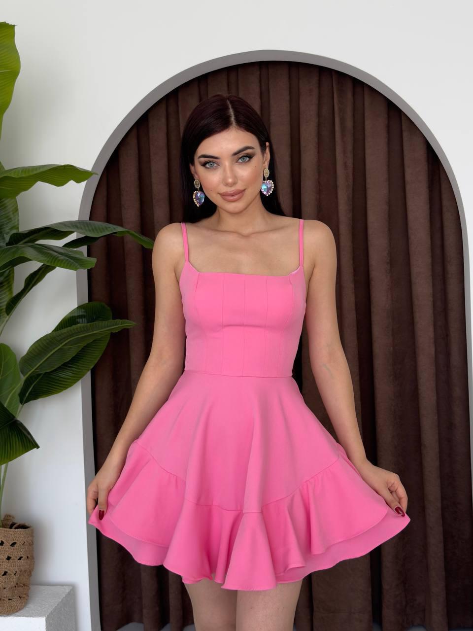 Double-layer skater mini dress