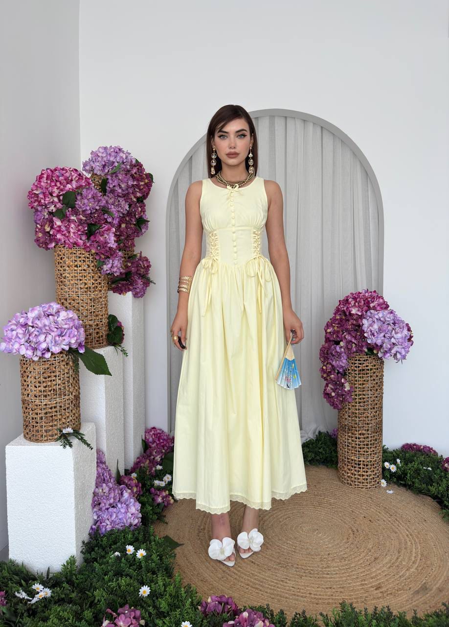 Blush Lace-Up Junior Dress