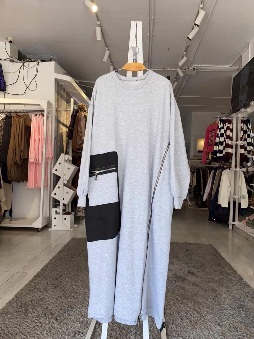 Melton Zip Dress