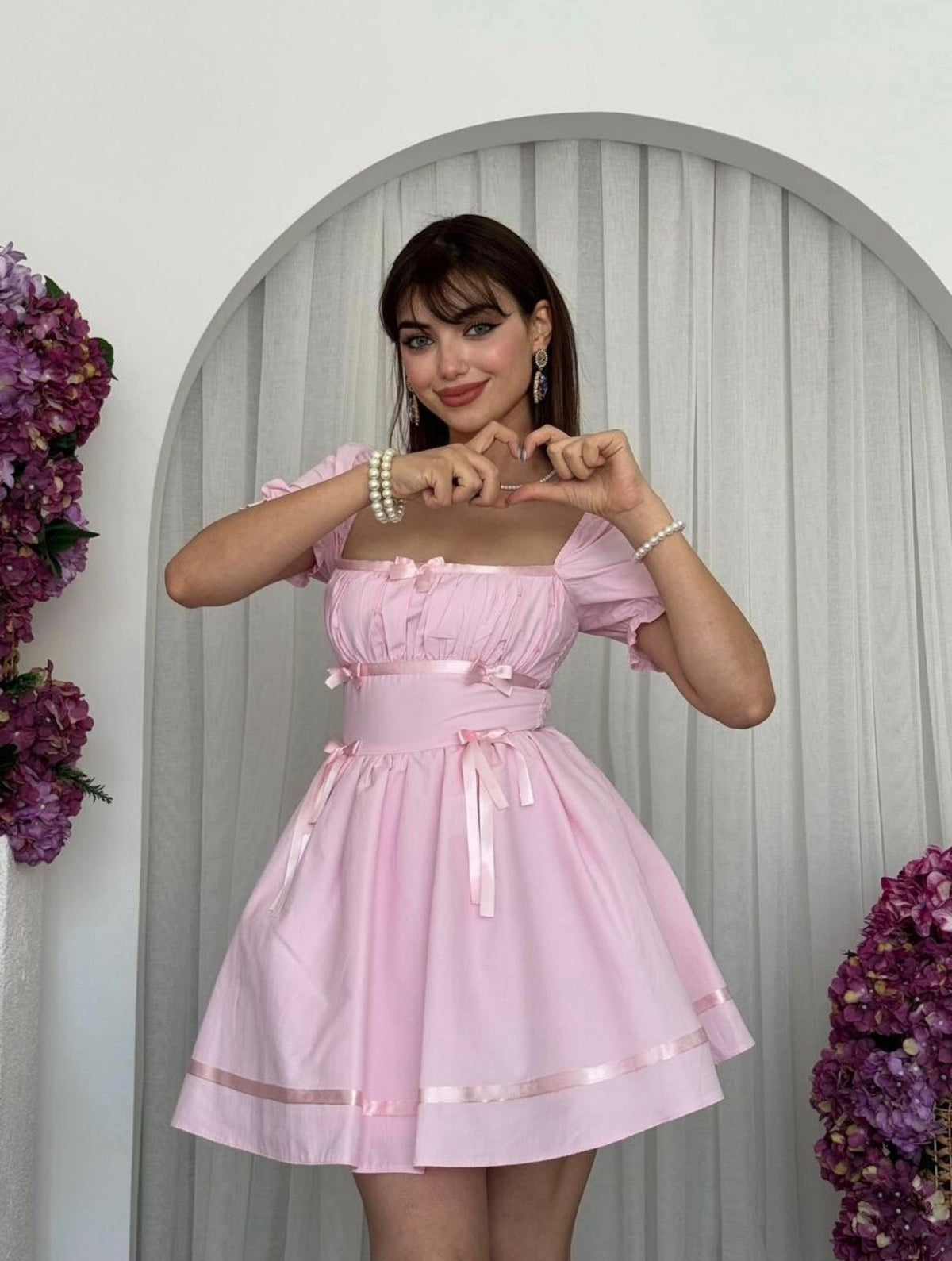 Ribbon Mini Dress