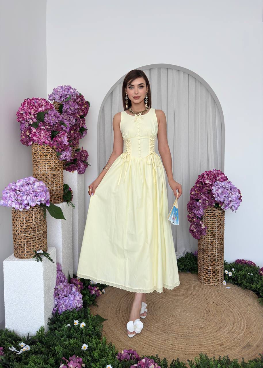 Blush Lace-Up Junior Dress