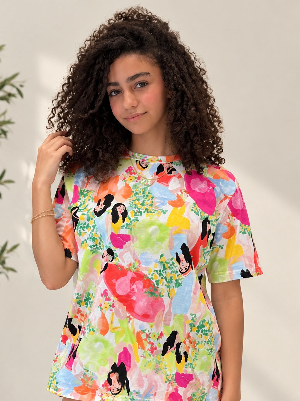 Multicolor Abstract Print T-Shirt