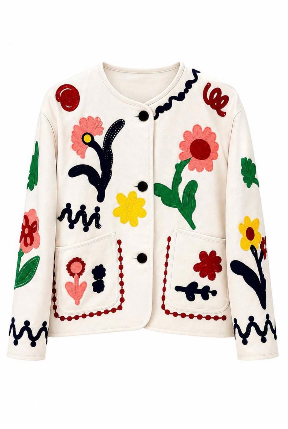 Floral Embroidered Cardigan