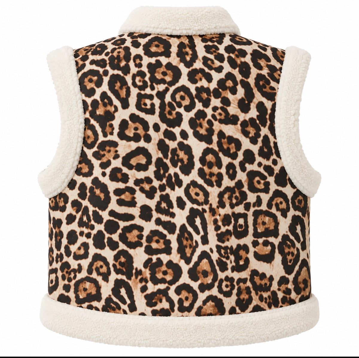 Leopard Sherpa Vest – Made in Turkey