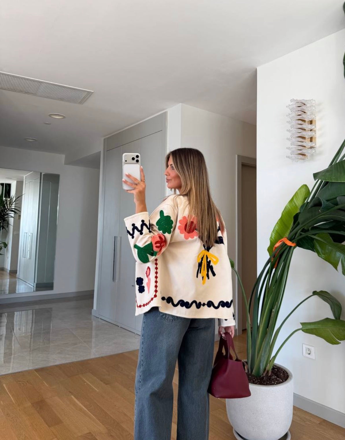 Floral Embroidered Cardigan