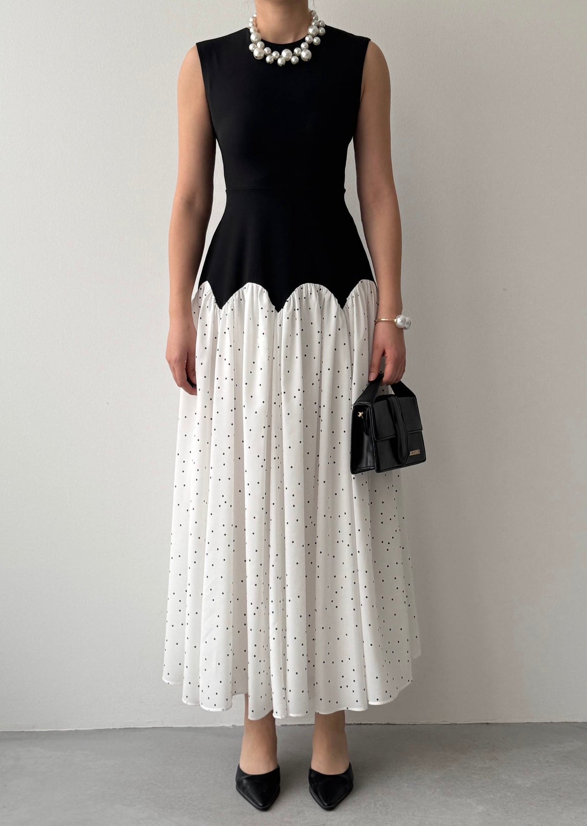 Milos Dress In Black / White