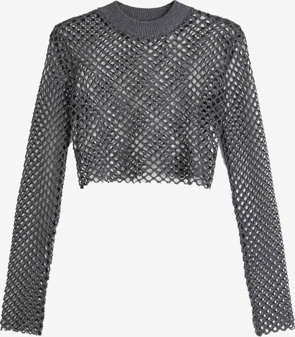 Mesh Knit Crop Top (Made in Turkey)