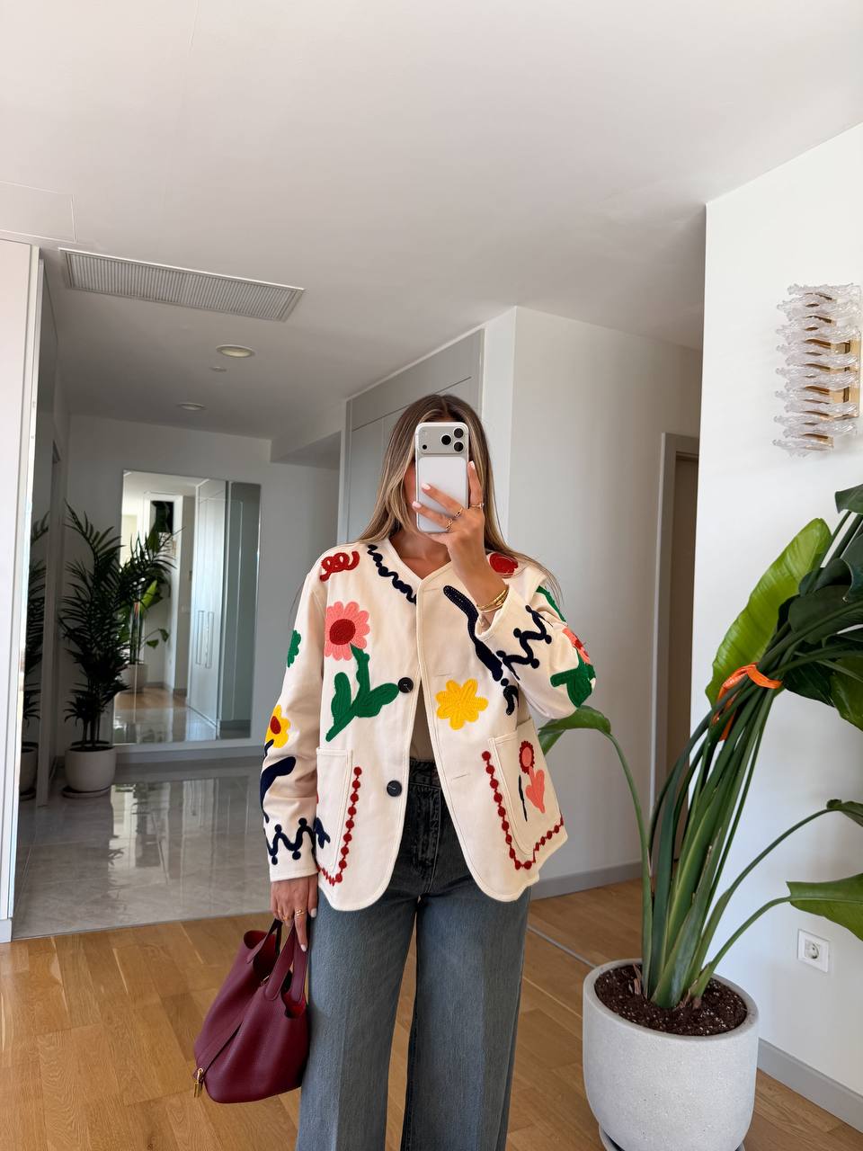Floral Embroidered Cardiga