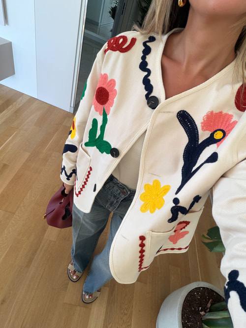 Floral Embroidered Cardiga