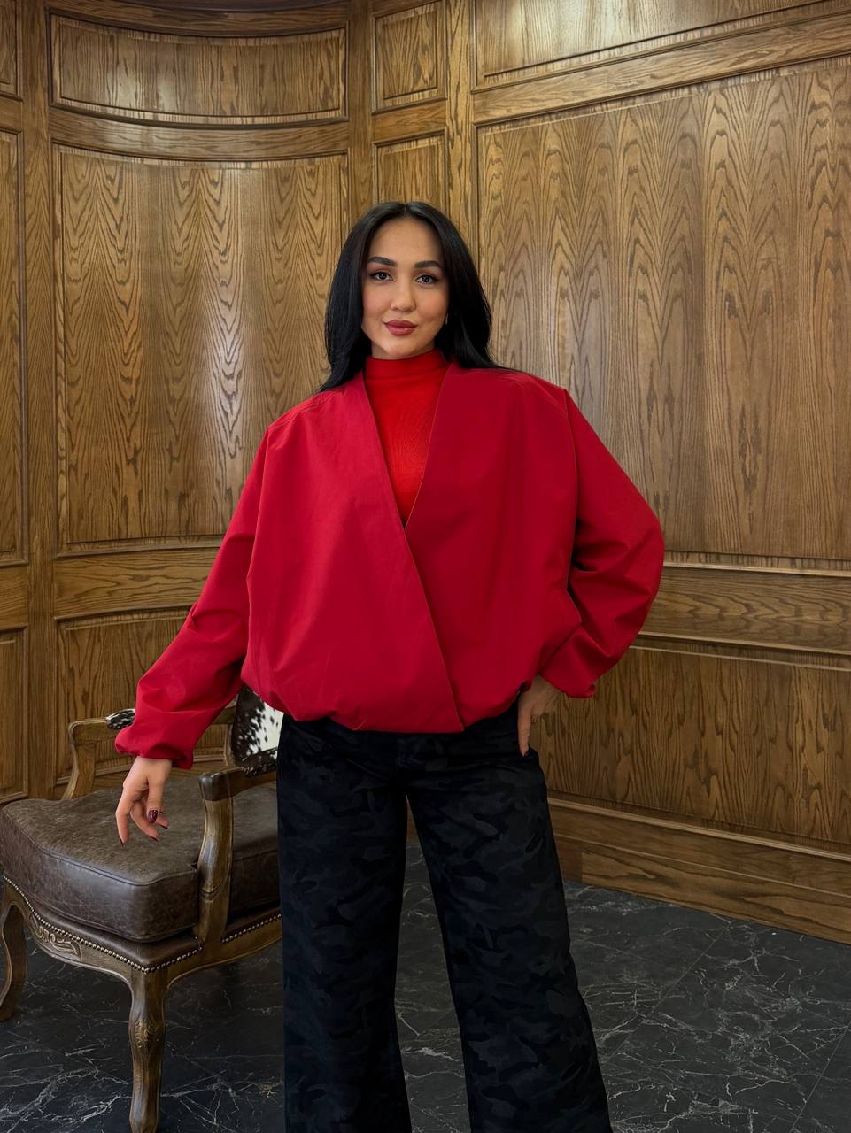 Red Oversized Jacket