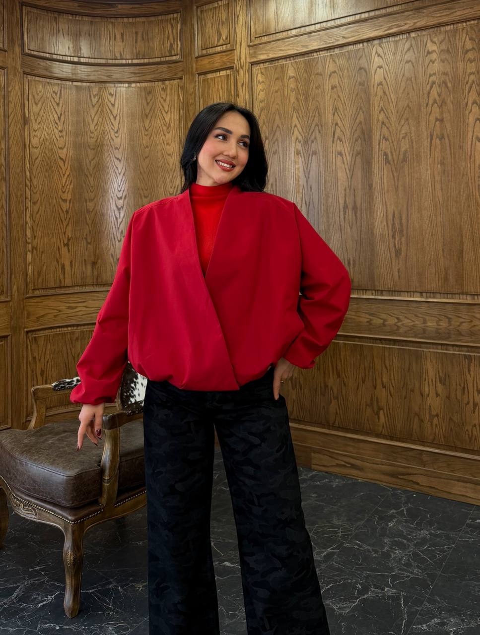 Red Oversized Jacket