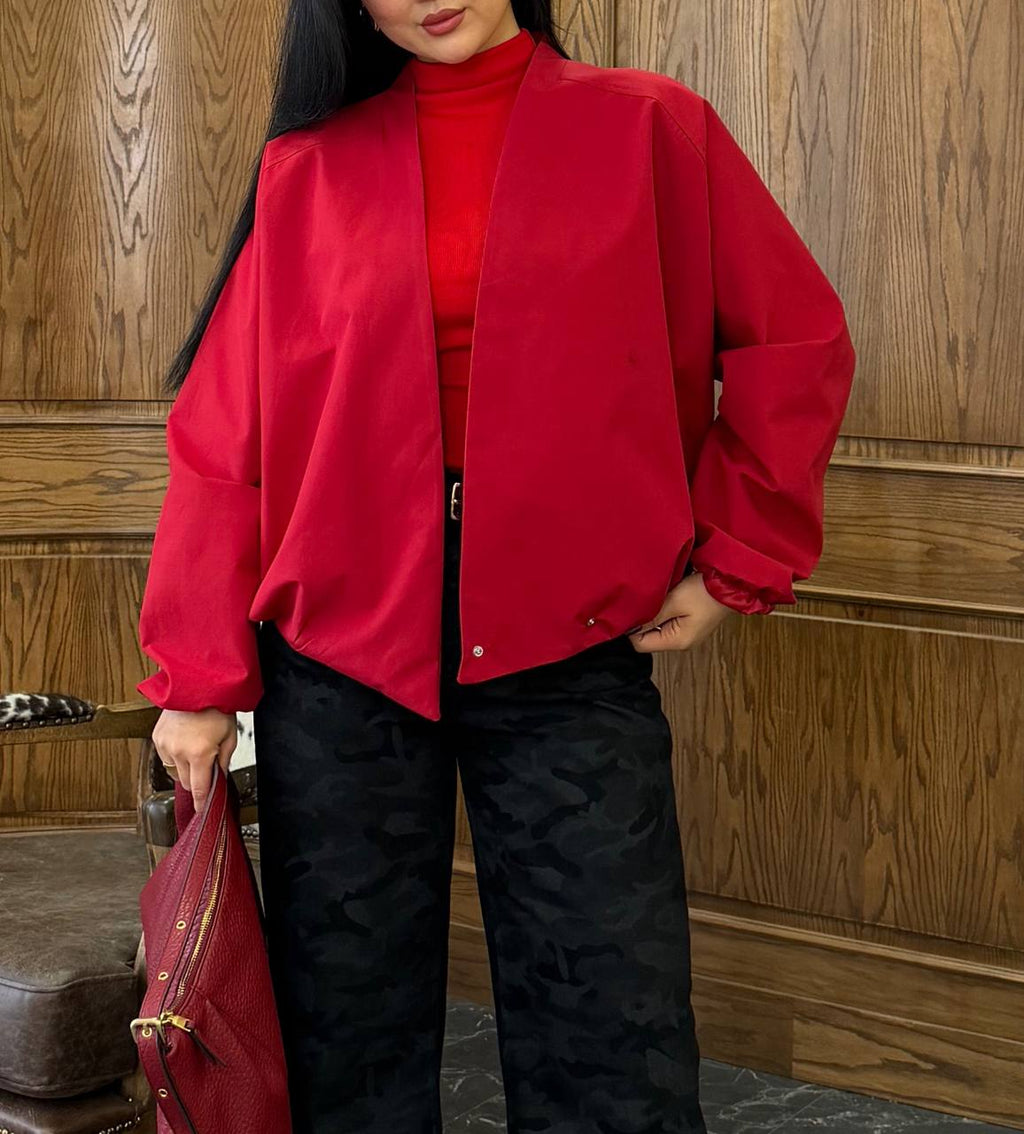 Red Oversized Jacket