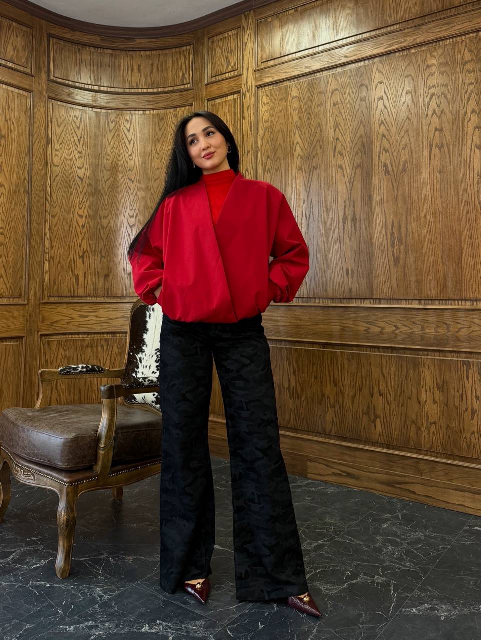 Red Oversized Jacket