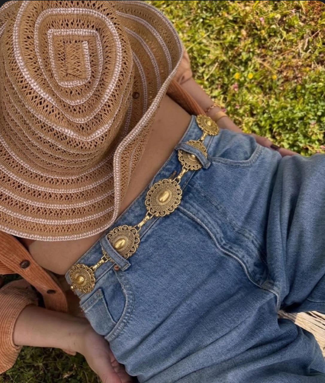 Gold chain belt