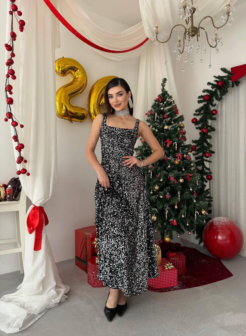 Black Glitter Dress