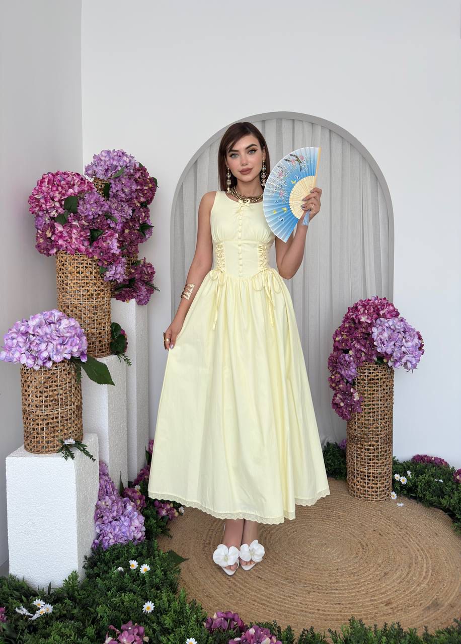 Blush Lace-Up Junior Dress