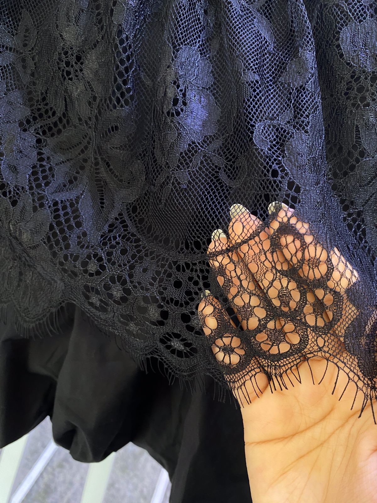Black Lace Mini Skirt