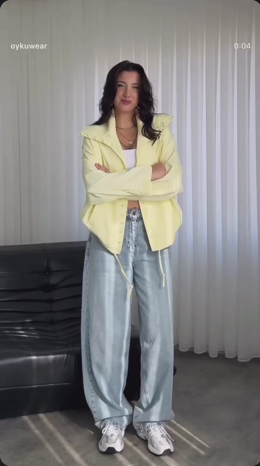 Yellow Oversized  Turkish Jacket