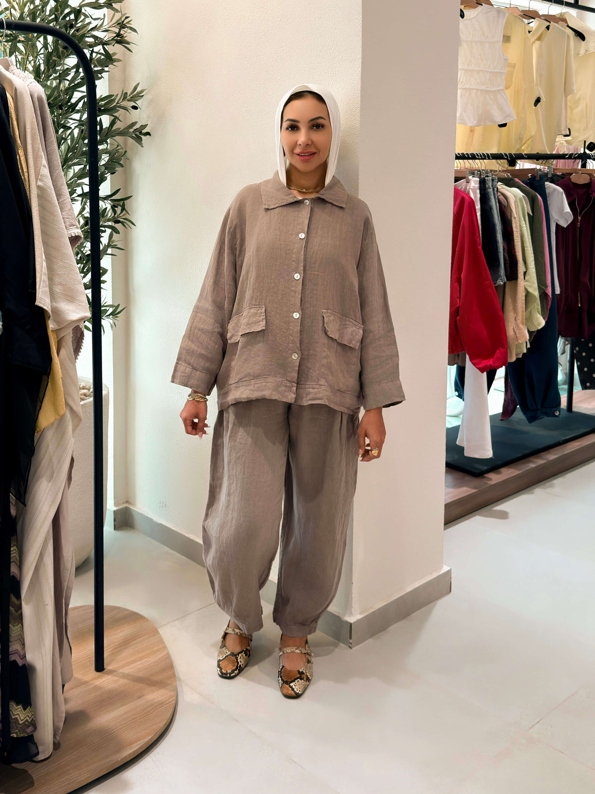 Jacket & Relaxed Pants Set (Made in italy)