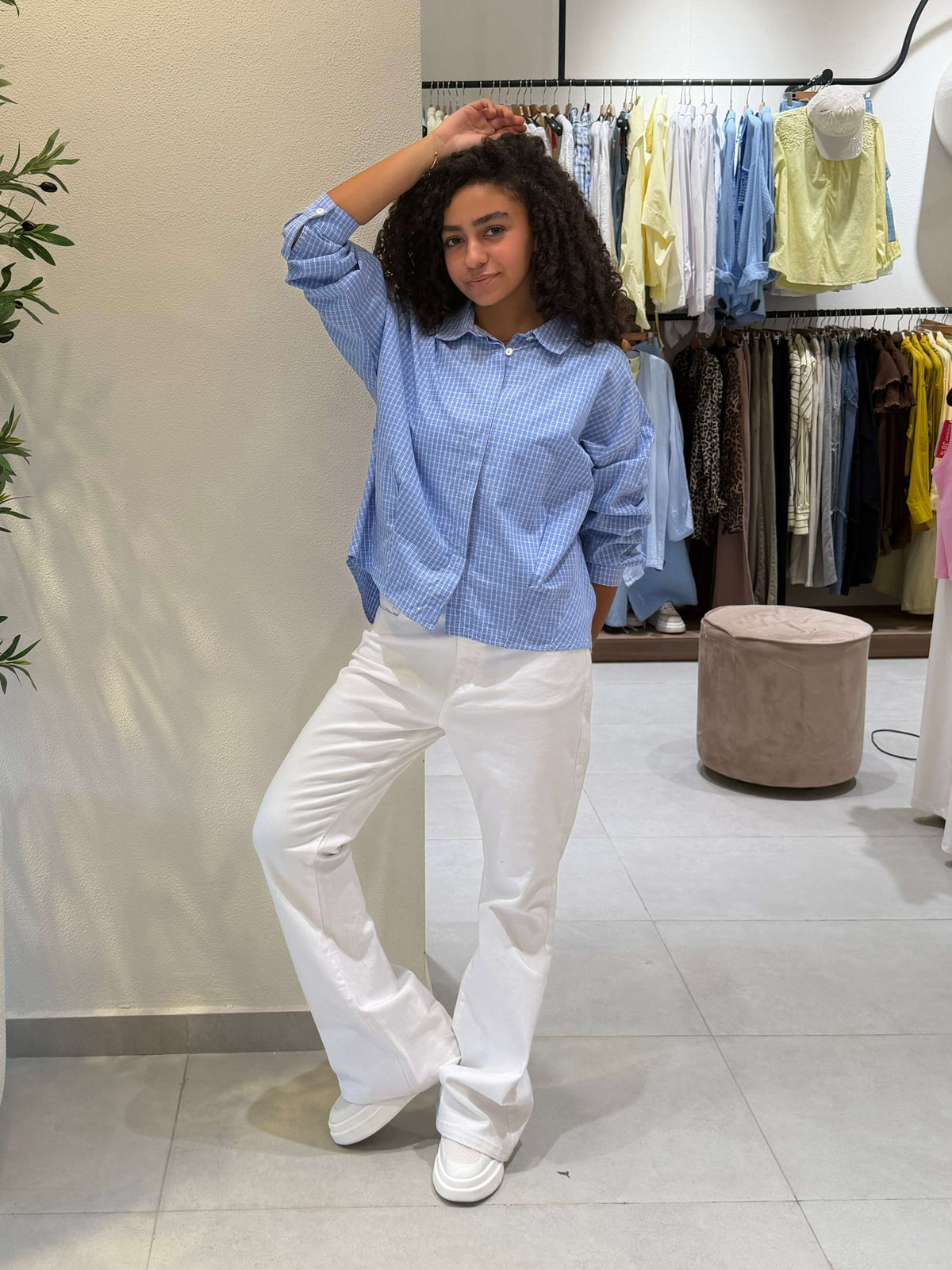 Blue Turkish Oversized Shirt